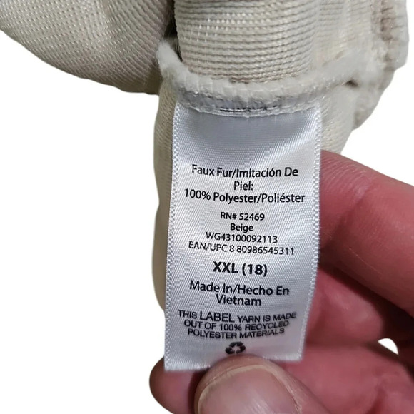 Wonder Nation Juniors XXL Sherpa Fleece Pullover Beige Cozy Lounge Sweatshirt - Picture 5 of 7